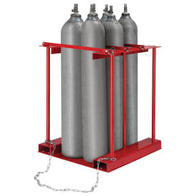 Forkliftable Stationary Cylinder storage Caddy, 6 Cylinders Capacity