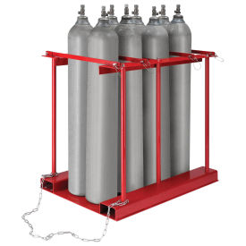 Forkliftable Stationary Cylinder storage Caddy, 8 Cylinders Capacity