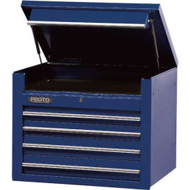 34" Top Chest - 4 Drawer, Blue, 34"L X 27"H X 25"D
