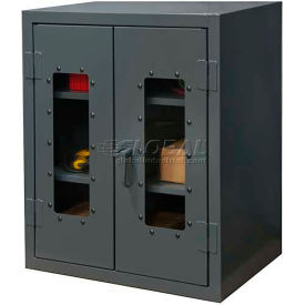 Durham Heavy Duty Clearview Counter Top Lockable Storage Cabinet HDCC243642-2S95 - 12 Gauge 36x24x42