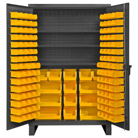 Durham Bin Cabinet HDC48-134-3S95 - 12 Gauge With 134 Hook-On Bins & Shelves- 48"W x 24"D x 78"H