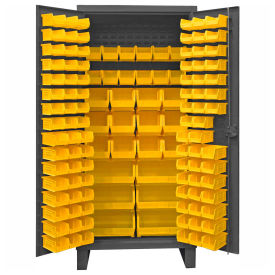 Durham Bin Cabinet HDC36-126-95 - 12 Gauge With 128 Hook-On Bins, 36"W x 24"D x 78"H