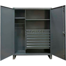 Durham Heavy Duty Combination Cabinet HDWC246078-7S95 - 12 Gauge w/Drawers & Shelves 60" x 24" x 78"