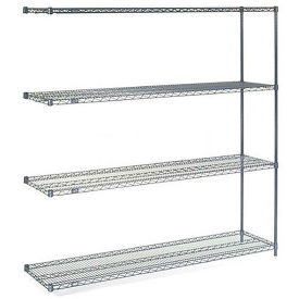 Nexelon Wire Shelving Add-On, Blue Epoxy, 54"W X 21"D X 63"H