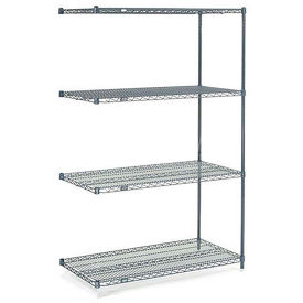 Nexelon Wire Shelving Add-On, Blue Epoxy, 42"W X 18"D X 54"H