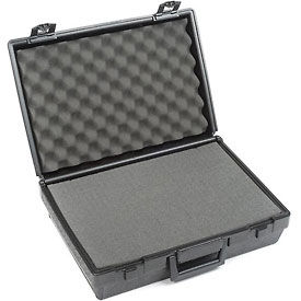 Black Plastic Protective Storage Cases with Pinch Tear Foam 17"x12"x5-1/2"