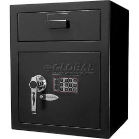 Barska Large Keypad Depository Safe, 15-5/16"W x 13-1/2"D x 19"H, Black