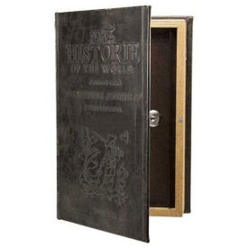 Barska Antique Book Diversion Safe with Key Lock, 7"W x 2-3/4"D x 10-3/4"H, Brown