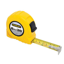 Stanley 30-456 Stanley Tape Rule 1" x 8M/26', Yellow