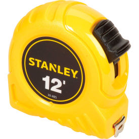 Stanley 30-485 1/2" x 12' High-Vis High Impact ABS Case Tape Rule, Yellow