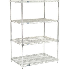 Nexel Quick Adjust Wire Shelving, Poly-Z-Brite, 48 x 18 x 54