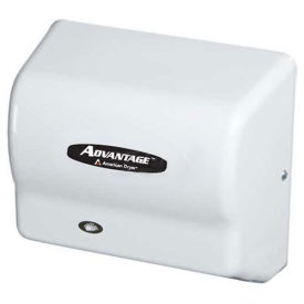 American Dryer Advantage Series Hand Dryer W/ Universal Voltage, ABS AD90, White