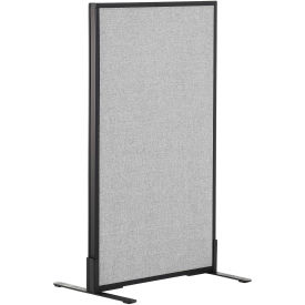 Office Partition Panel - Freestanding - 24-1/4"W x 42"H - Gray