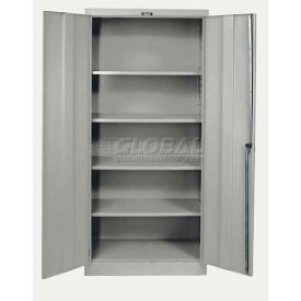 Hallowell 400 Series Solid Door Storage Cabinet, 48x24x72, Gray, Unassembled