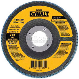 DeWalt DW8353 Flap Disc Type 27 4-1/2" x 7/8" 80 Grit  Zirconia - Pkg Qty 10