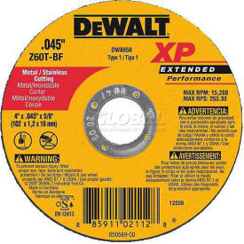 DeWalt Metal Cutting Wheel, 7" Diameter, .045" Thick, 8700 RPM, 25/PK - Pkg Qty 25
