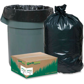 Webster Reclaim Heavy-Duty Recyled Can Liners, Black, 10 Gallon, 0.65 Mil