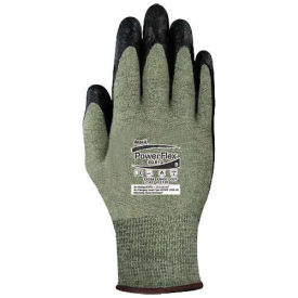 PowerFlex® Cut Resistant Gloves, Foam Coating, Green/Black, XL, 1 Pair - Pkg Qty 12