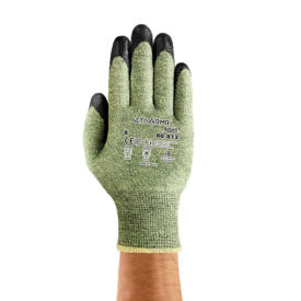 PowerFlex® Cut Resistant Gloves, Foam Coating, Green/Black, Large, 1 Pair - Pkg Qty 12