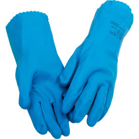 Ansell 88-356 Natural Blue Chemical Resistant Gloves, Unsupported, Unlined, Size 9, 1 Pair - Pkg Qty 12