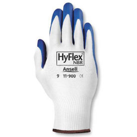 HyFlex® 15-Gauge Nylon Gloves, Blue Nitrile Palm Coat, Small, 1 Pair - Pkg Qty 12