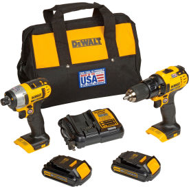 DeWALT 20V MAX* Lithium Ion Combo Kit (1.5 Ah), 2-Tool Kit, DCK280C2