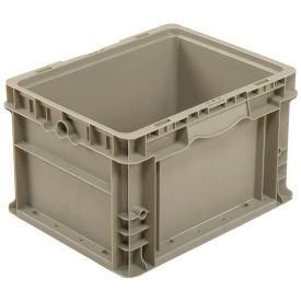 Global Industrial Straight Wall Container Solid - Stackable NRSO1215-09 Gray - 12 x 15 x 9