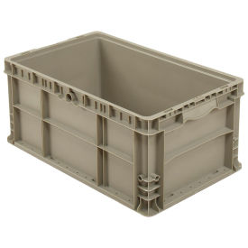 Global Industrial Straight Wall Container Solid Gray, 24 x 15 x 11