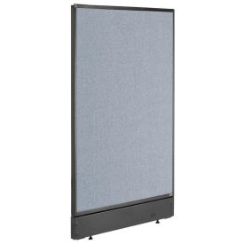 24-1/4"W x 46"H Non-Electric Office Partition Panel with Raceway, Blue