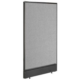 24-1/4"W x 46"H Non-Electric Office Partition Panel with Raceway, Gray