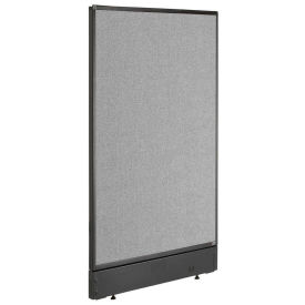 24-1/4"W x 46"H Office Partition Panel with Pass-Thru Cable, Gray