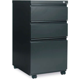 Alera 3-Drawer Mobile Pedestal File W/Full-Length Pull,14-7/8w x 19-1/8d