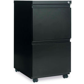Alera Two-Drawer Mobile Pedestal File With Full-Length Pull,14-7/8w x 19-1/8d