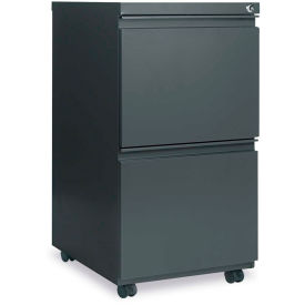 Alera Two-Drawer Mobile Pedestal File W/Full-Length Pull,14-7/8w x 19-1/8d