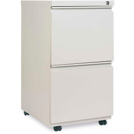 Alera Two-Drawer Mobile Pedestal File W/Full-Length Pull,14-7/8w x 19-1/8d