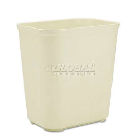 Rubbermaid RCP254300BG Fire-Resistant Wastebasket,Rectangular,Fiberglass,7 gal,Beige