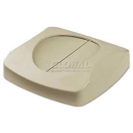 Rubbermaid RCP268988BG Swing Top Lid for Untouchable Recycling Center,16" Square,Beige