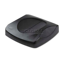 Rubbermaid RCP268988BK Swing Top Lid for Untouchable Recycling Center,16" Square,Black