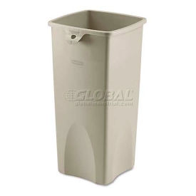 Rubbermaid RCP356988BG Untouchable Waste Container, Square, Plastic, 23 gal, Beige