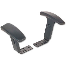 Alera Optional Height-Adjustable T-Arms for Alera Essentia & Interval Series Chairs, Black