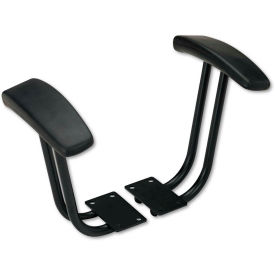 Alera Optional Fixed Height T-Arms for Alera Essentia & Interval Series Chairs, Black, 2/Set