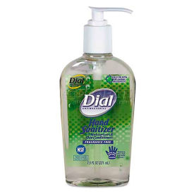 Dial Professional Antibacterial w/ Moisturizers Gel Hand Sanitizer, 7.5 oz, Pump, Fragrance-Free