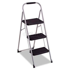 Cosco CSC11408PBLD1 Three-Step Big StepTM Folding Step Stool,200-lb,17 3/4wx28dx45 5/8h
