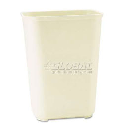 Rubbermaid RCP254400BG Fire-Resistant Wastebasket,Rectangular,Fiberglass 10 gal,Beige