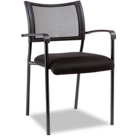 Alera Eikon Series Stacking Mesh Guest Chair, Black, 2/Carton