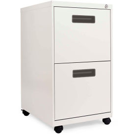 Alera Two-Drawer Mobile Pedestal File, 16w x 19-1/2d x 28-1/2h, Light Gray