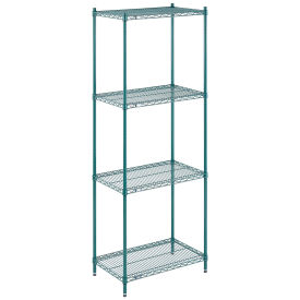 Nexel Wire Shelving, Green Epoxy, 30"W X 18"D X 86"H