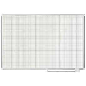 MasterVision Magnetic 1x1 Grid Planner, White, 48 x 36