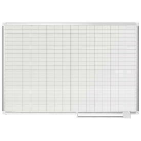 MasterVision Magnetic 1x2 Grid Planner, White, 48 x 36