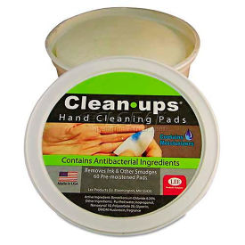 Lee Clean-Ups Hand Cleaning Pads, 3" Dia., 60/Tub, LEE10145
